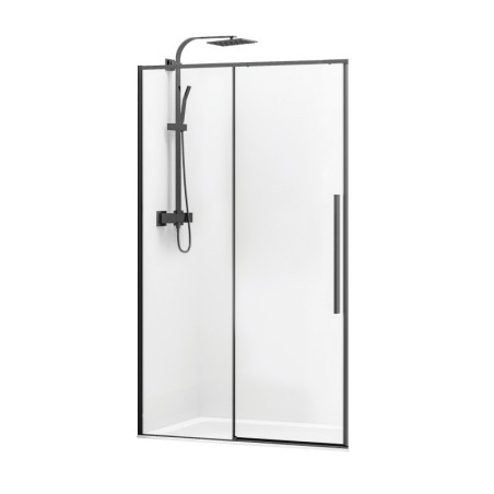 Drzwi prysznicowe Bravat SL 100x195 czarne