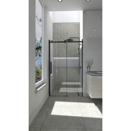 Drzwi prysznicowe Bravat OMEGA 100x200 czarne