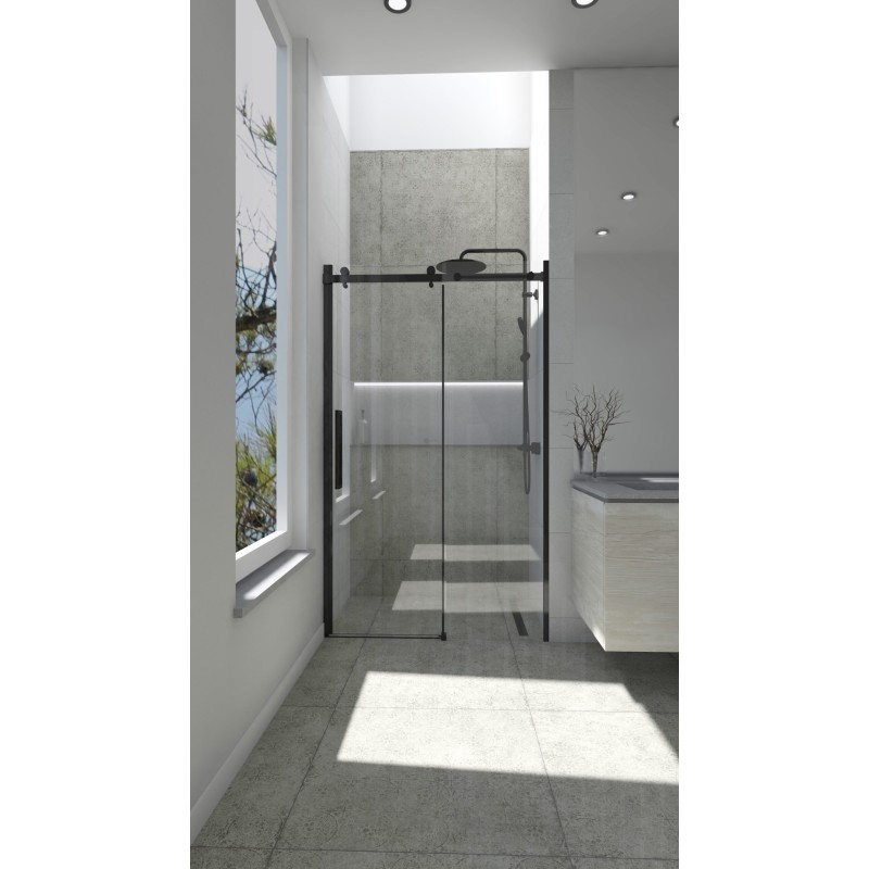 Drzwi prysznicowe Bravat OMEGA 120x200 czarne