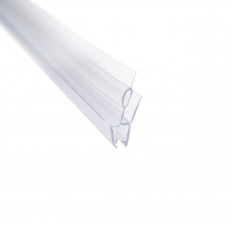 Uszczelka PVC okapnik z oczkiem 16 mm, grubość szyby 4&5 mm, 2 m długości, komplet 2 szt., 2