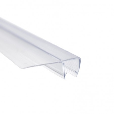 Uszczelka PVC z piórkiem 16 mm, grubość szyby 8 mm, 2 m długości, komplet 2 szt., 1