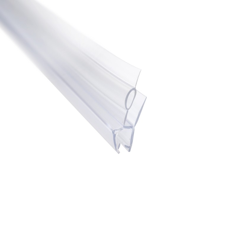 Uszczelka PVC okapnik z oczkiem 16 mm, grubość szyby 8 mm, 2 m długości, komplet 2 szt., 2