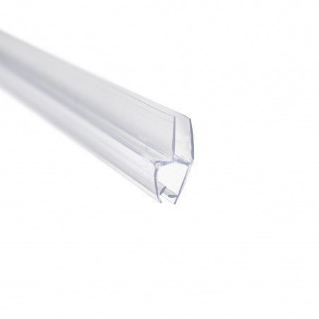 Uszczelka PVC okapnik podwójne pióro 15 mm, grubość szyby 8 mm, 2 m długości, komplet 2 szt., 6