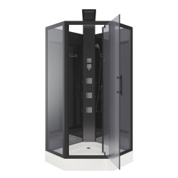 Kabina prysznicowa z hydromasażem wolnostojąca VICTORIA 90×90×225 + brodzik