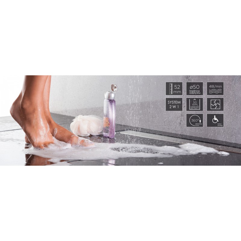 Odwodnienie prysznicowe Pestan Confluo Premium Line 650mm chrom