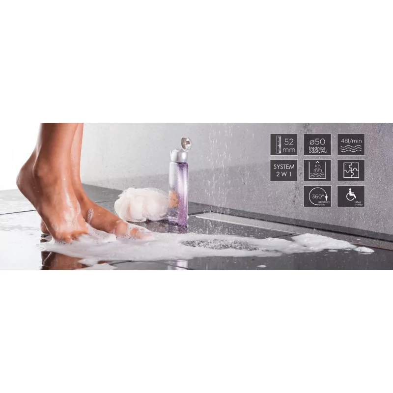 Odwodnienie prysznicowe Pestan Confluo Premium Line 550mm chrom