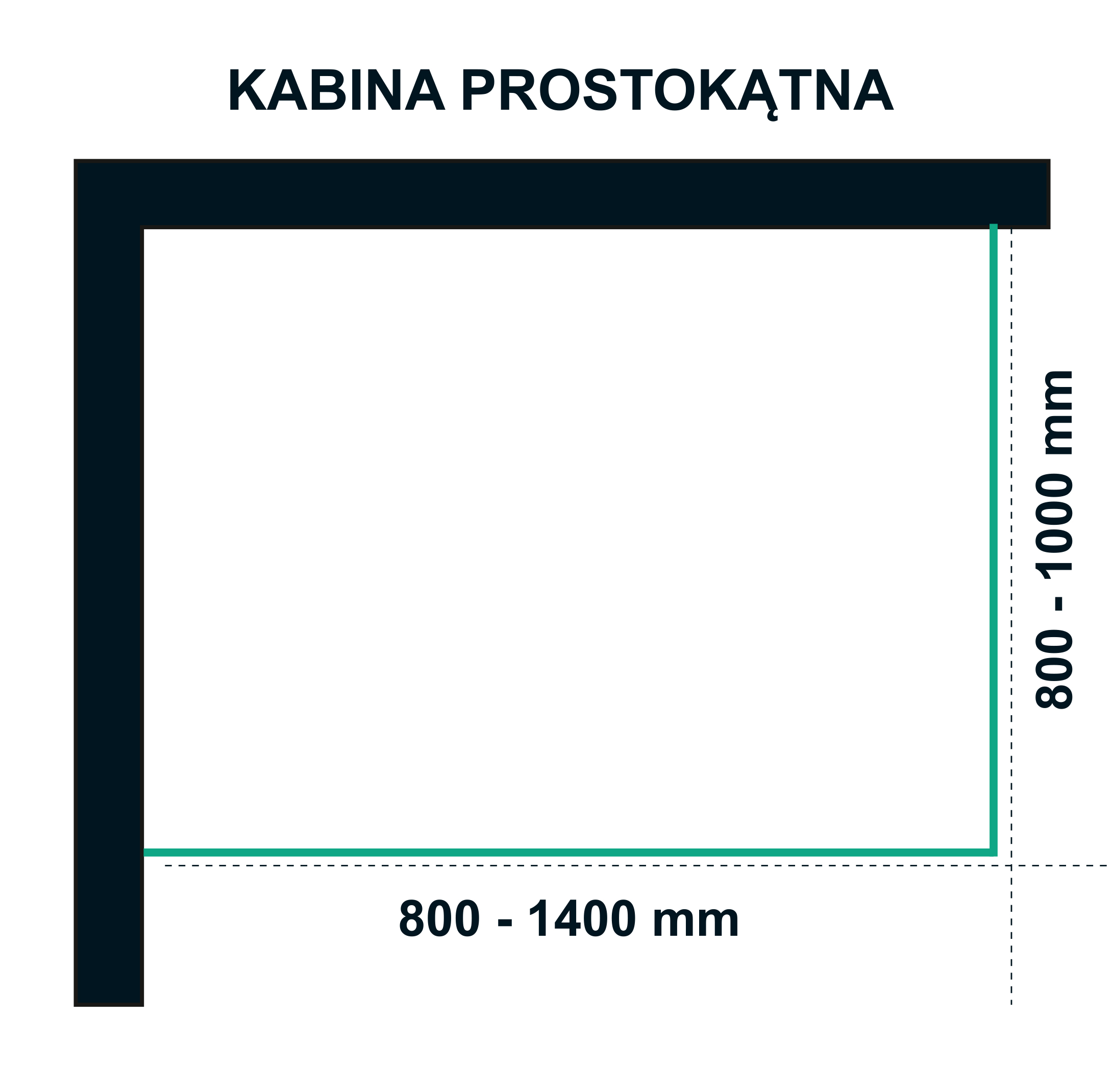 KABINA PRYSZNICOWA NA WYMIAR OTWIERANE DRZWI WYMIARY