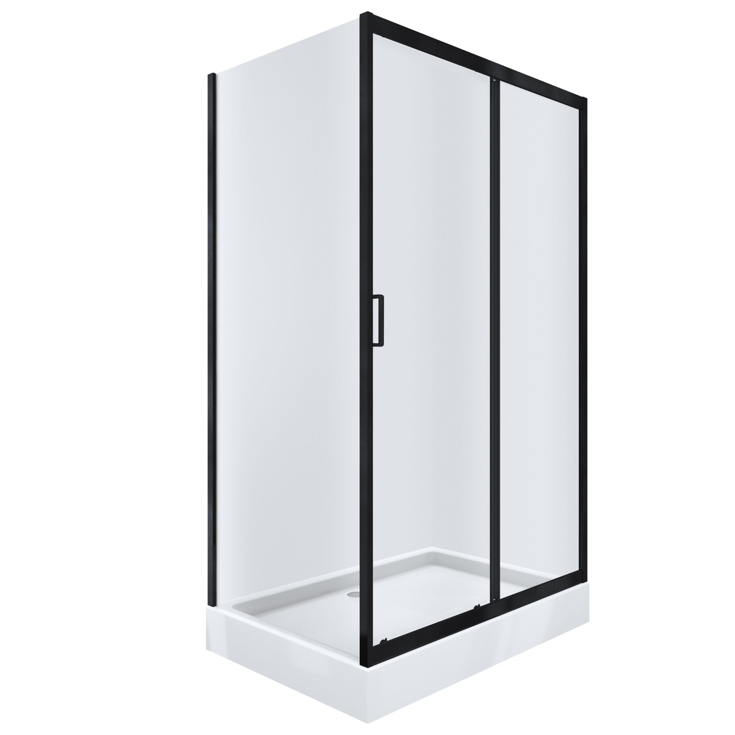 Kabina prysznicowa Kabi Ideal drzwi rozsuwane 120 x 80 cm, czarny mat