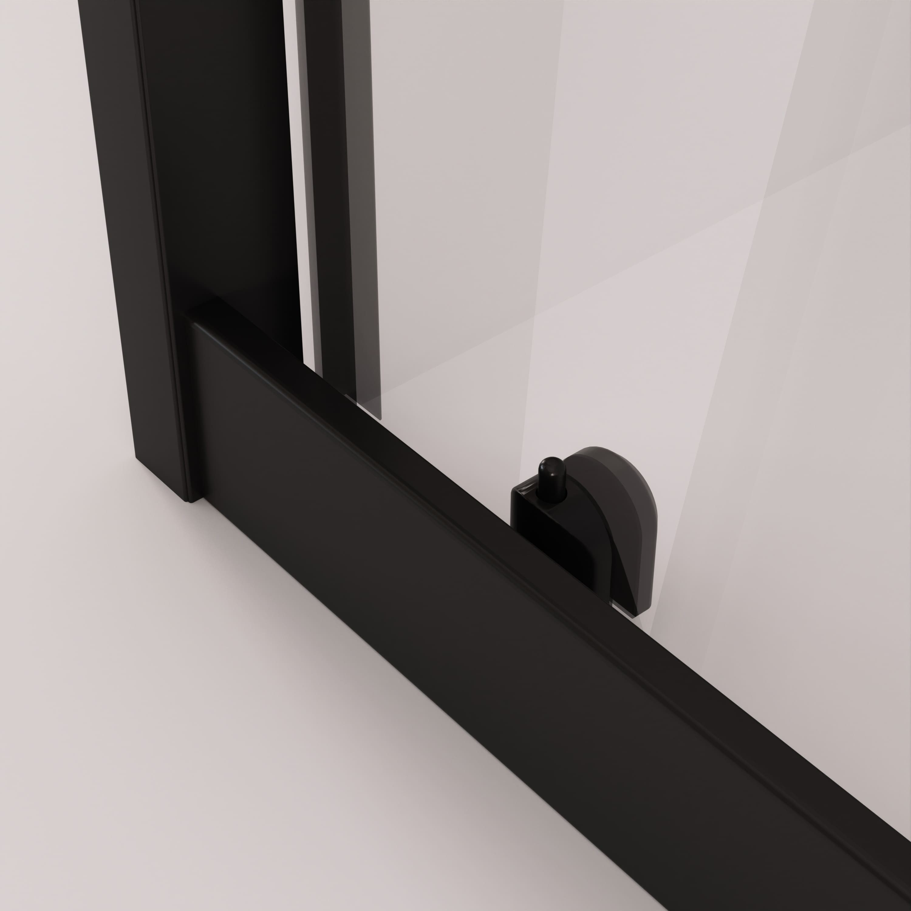 Kabina prysznicowa Kabi Ideal drzwi rozsuwane 120 x 80 cm, czarny mat Kod producenta IDEAL BL 120X80(UZ)