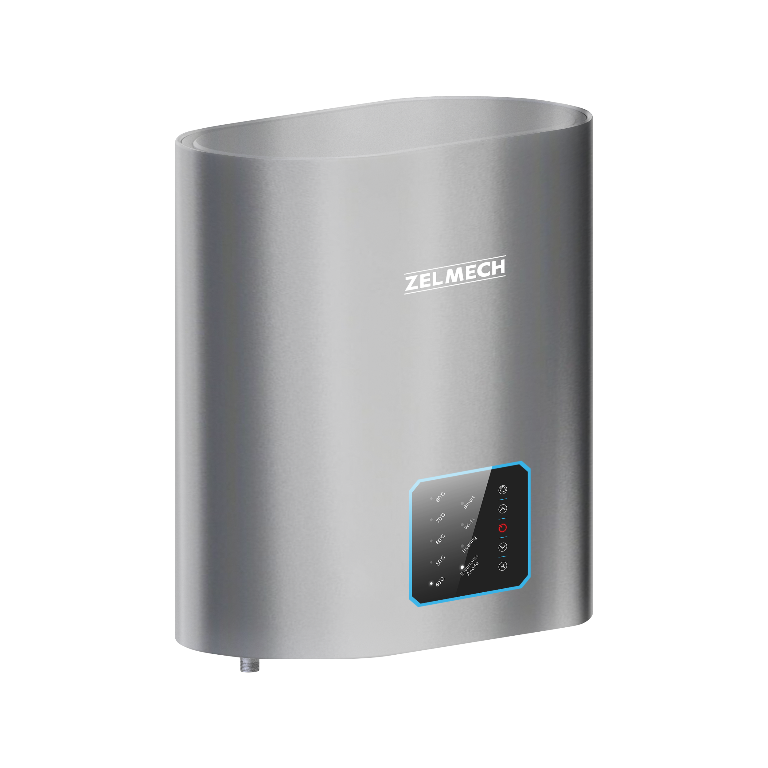 Bojler 50l elektryczny pojemnościowy podgrzewacz wody slim srebrny